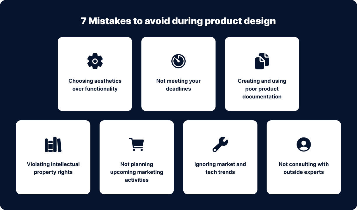 7 Mistakes to avoid during product design